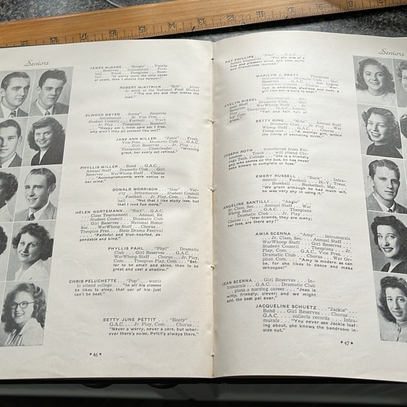 1947 Yearbook Wilmington W Virginia - Picture 4 of 5